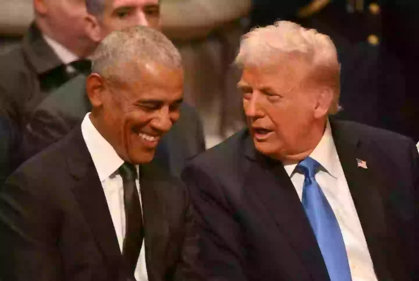 Trump shared a deep AI video of former President Barack Obama on Sunday to True Social (Robert Schmidt/AFP via Getty Images)