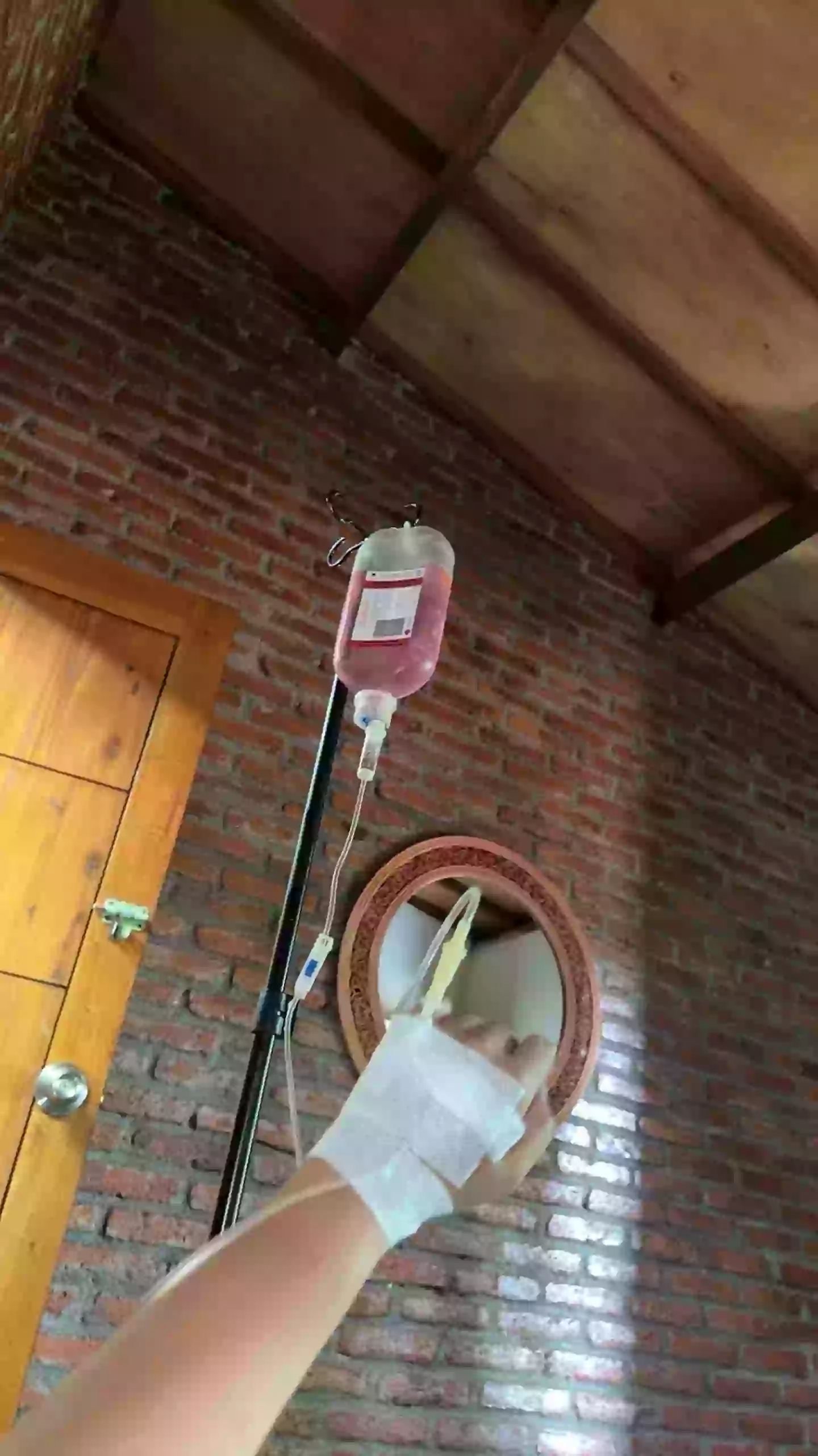 The 27-year-old came down with a serious illness during her travels around Thailand (SWNS)