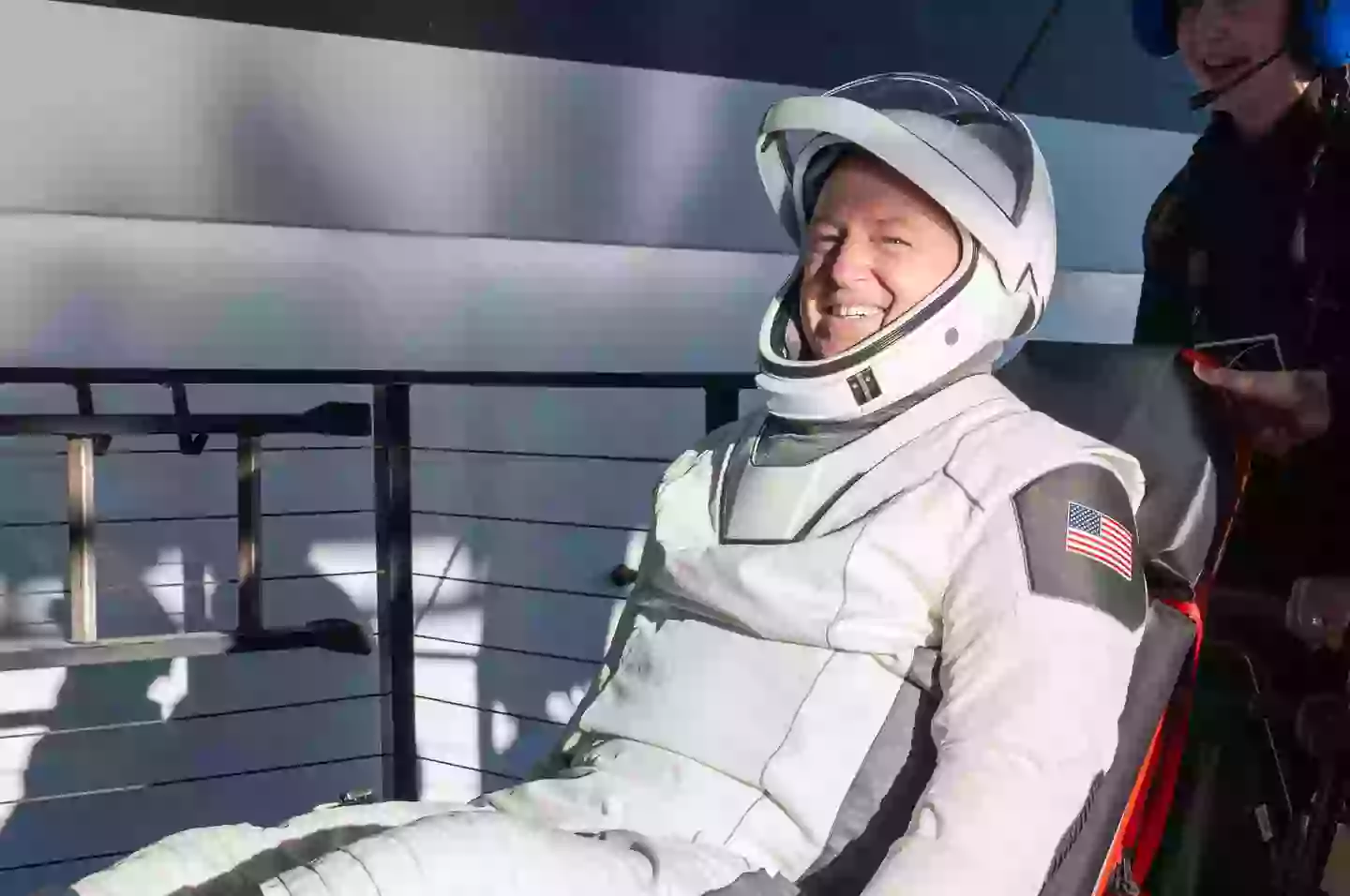 Barry 'Butch' Wilmore pictured upon his return to planet Earth yesterday (Keegan Barber/NASA via Getty Images)
