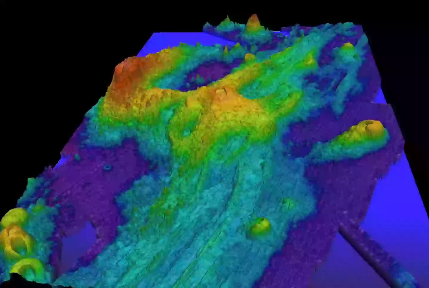 The eruption is expected to impact the topography of the surrounding area (NOAA)