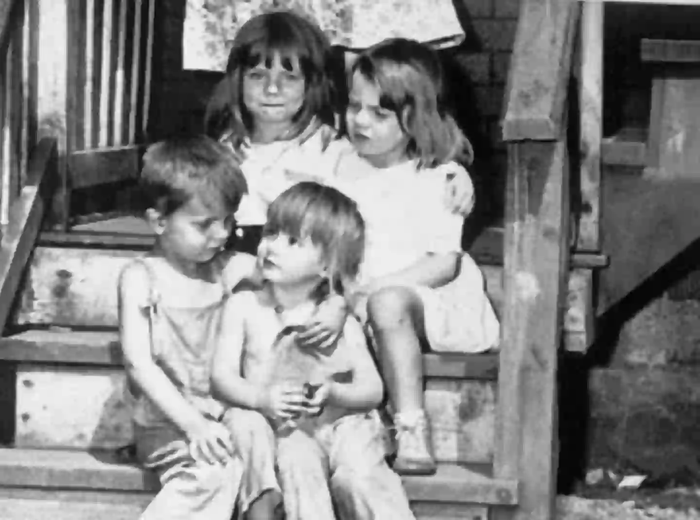 The four children Lana (top left), RaeAnn (top right), Milton (bottom left) and Sue Ellen (bottom right) were sold off, along with another sibling (Bettmann/CORBIS)