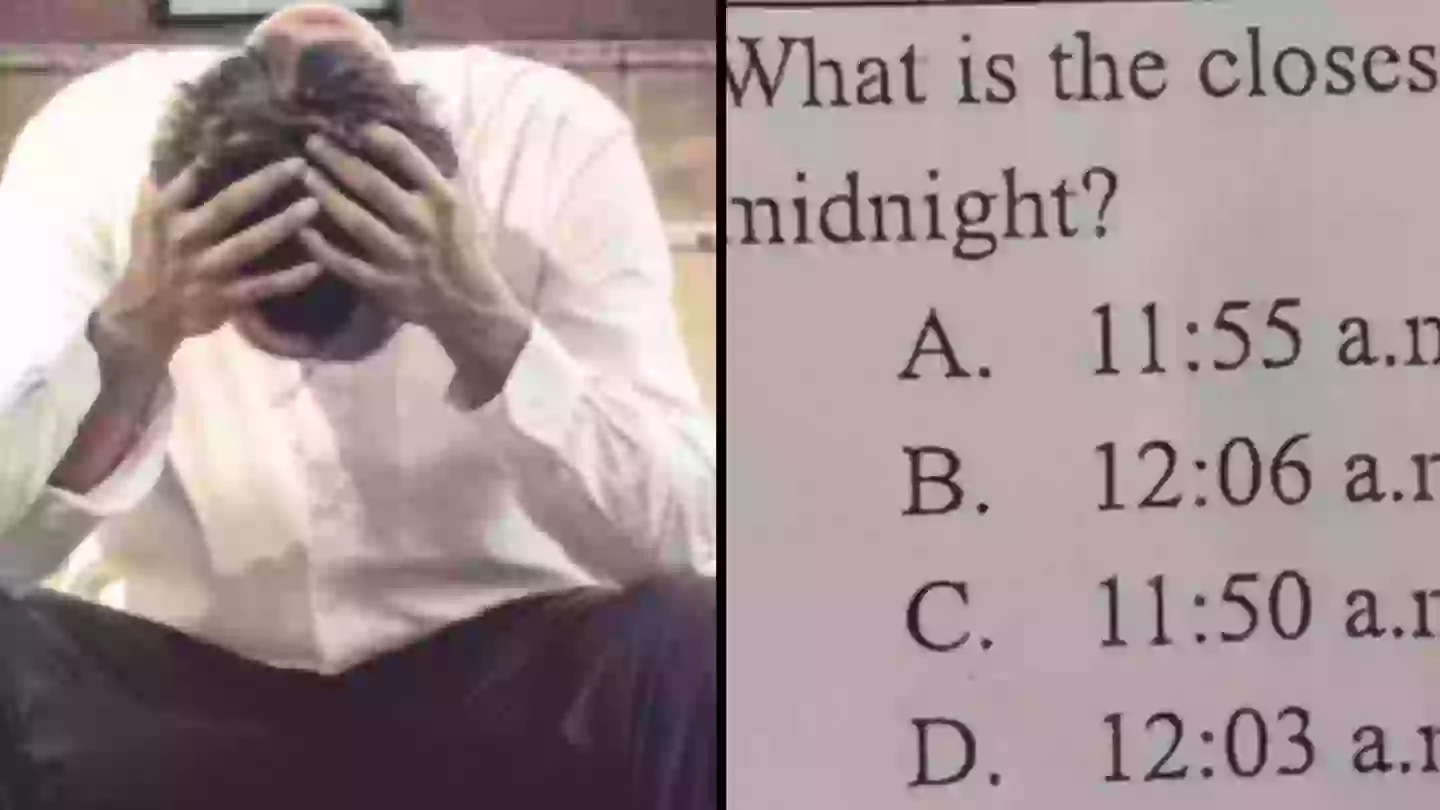 Children's maths question asking the closest time to midnight has people  baffled - News - LADbible