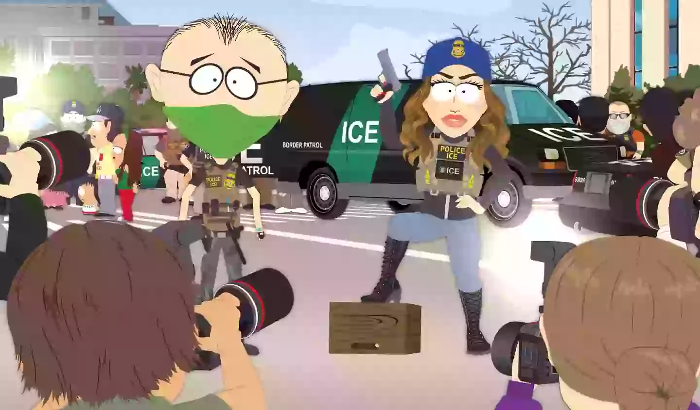 The US Secretary of Homeland Security, Kristi Noem, features in the second episode (Comedy Central)