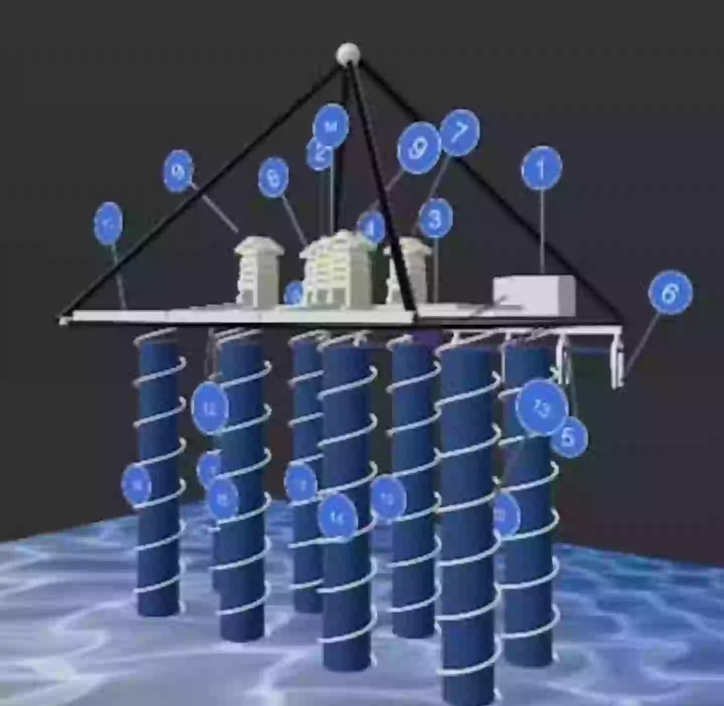 The team claimed they've discovered 'vertical cylinders' some 2,000 feet below the ground (Remote Sensing)