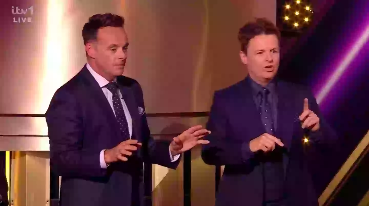 Ant and Dec were forced to improv due to two schedule changes. (ITV)
