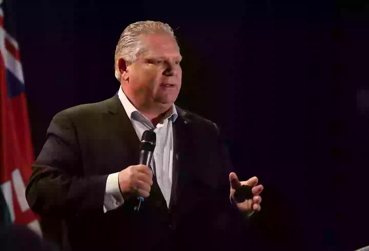 Doug Ford said he was pausing the energy surcharge after the US commerce secretary offered an 'olive branch' (Steve Russell/Toronto Star via Getty Images)