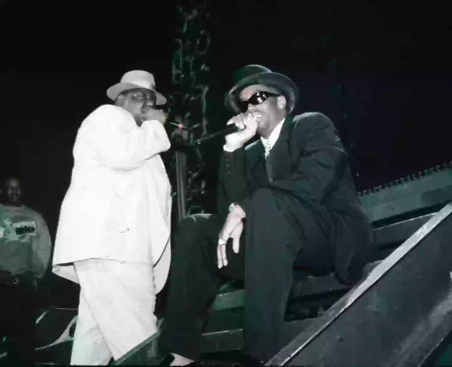 Sean 'Diddy' Combs on stage with Notorious B.I.G. in 1994 (Nitro/Getty Images)