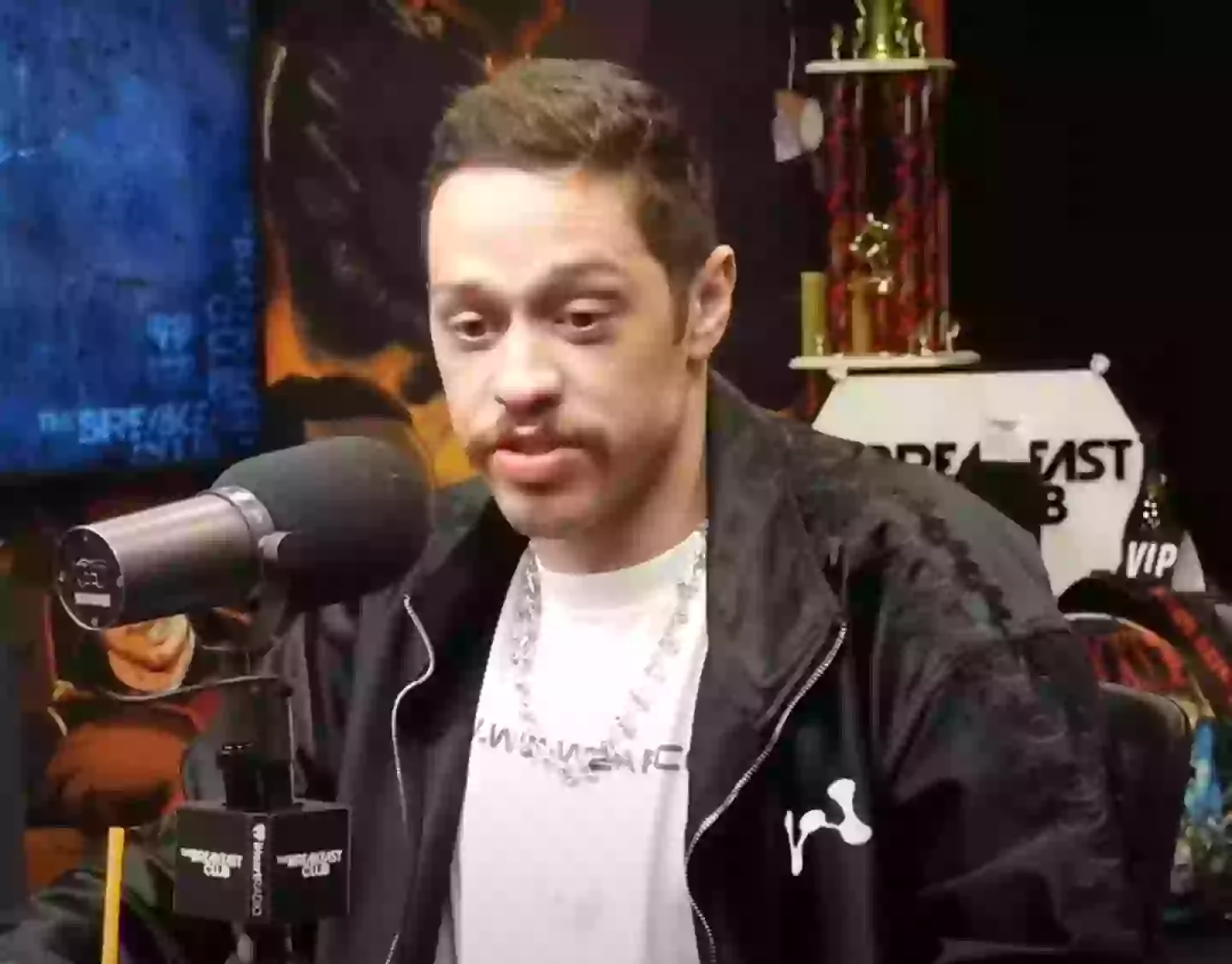 Davidson said it was difficult having relationships in the spotlight (YouTube/Breakfast Club Power 105.1 FM)