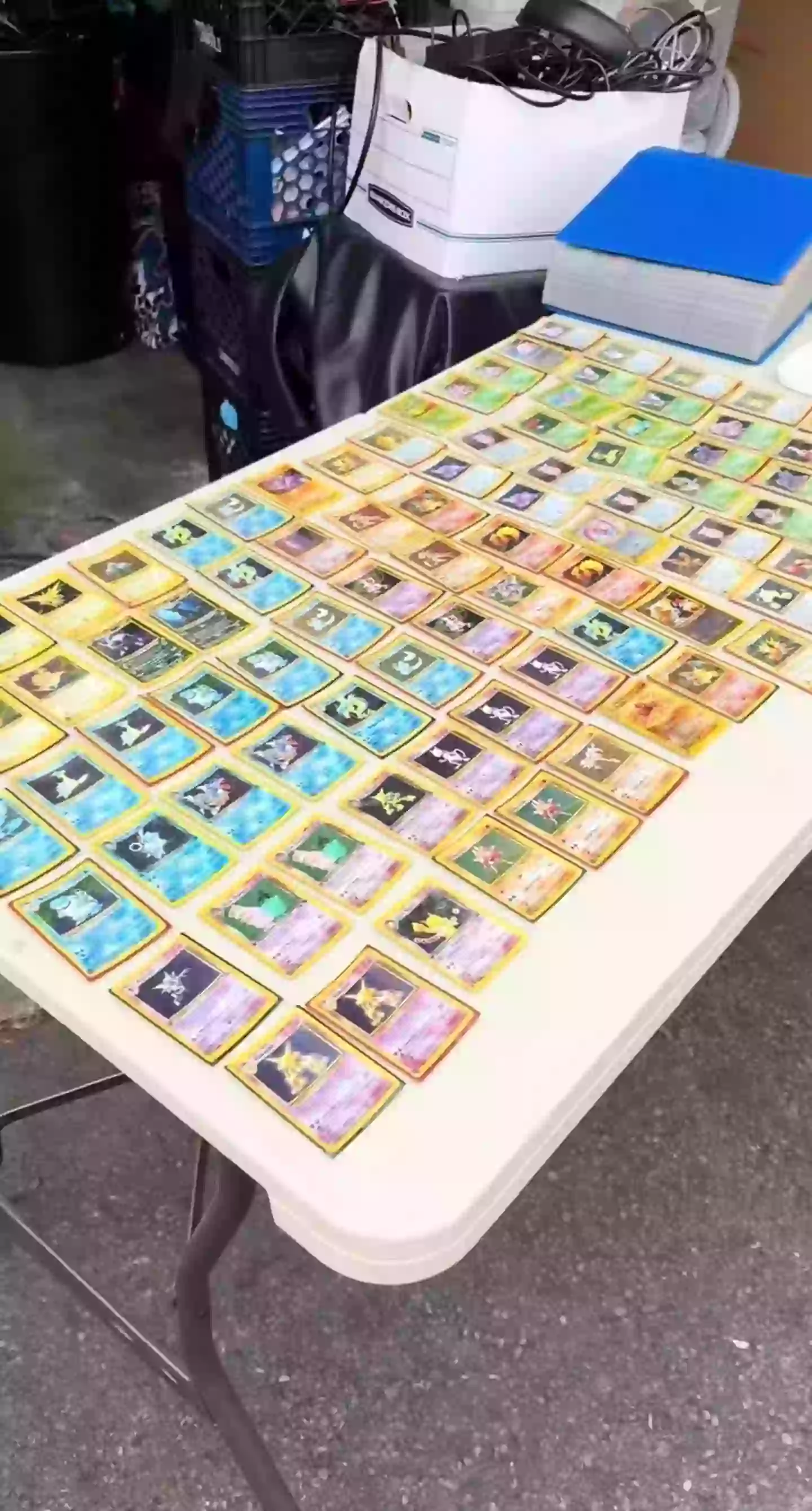 Wade Venture recently scooped a unit containing a thousand vintage Pokémon cards (SWNS)