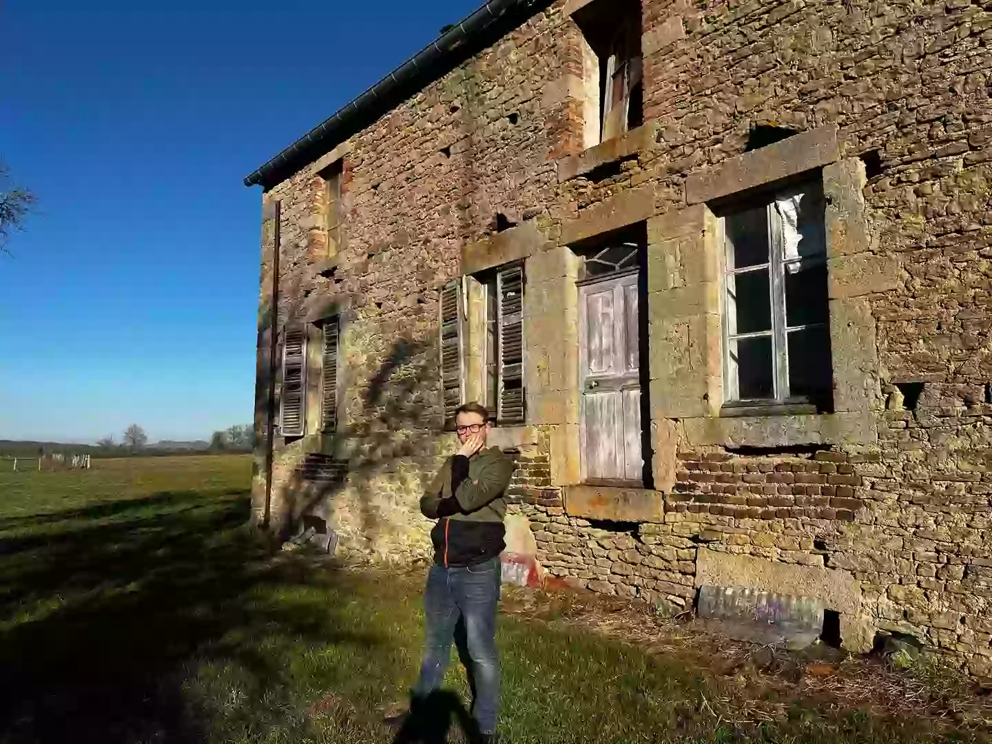 Ben outside his new home (SWNS)