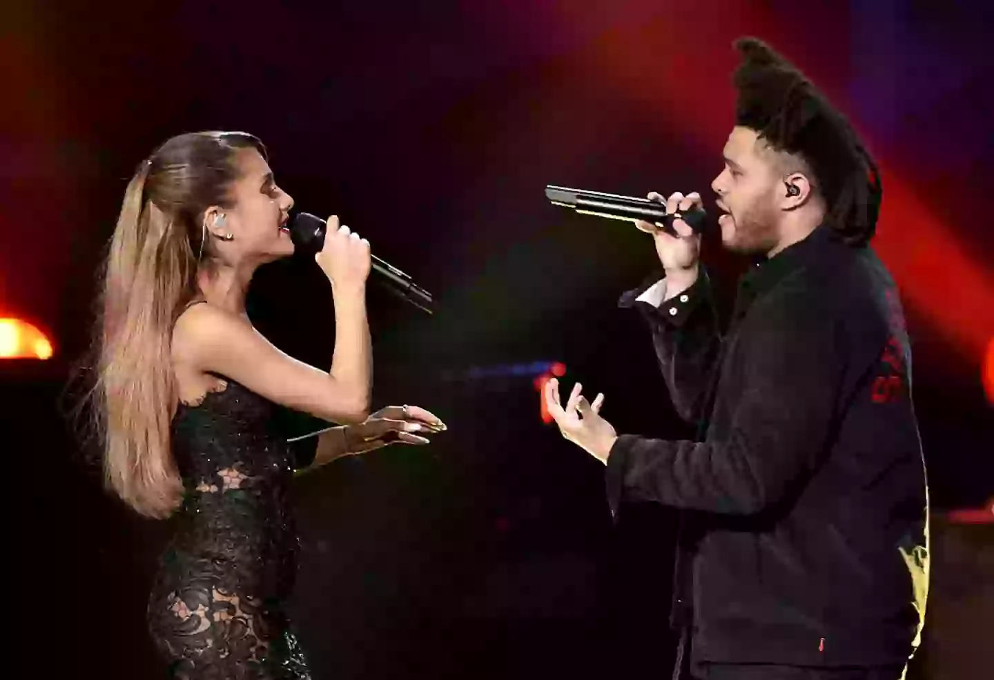 There are rumours that The Weeknd will join Ariana Grande on stage (Getty/Kevin Winter)