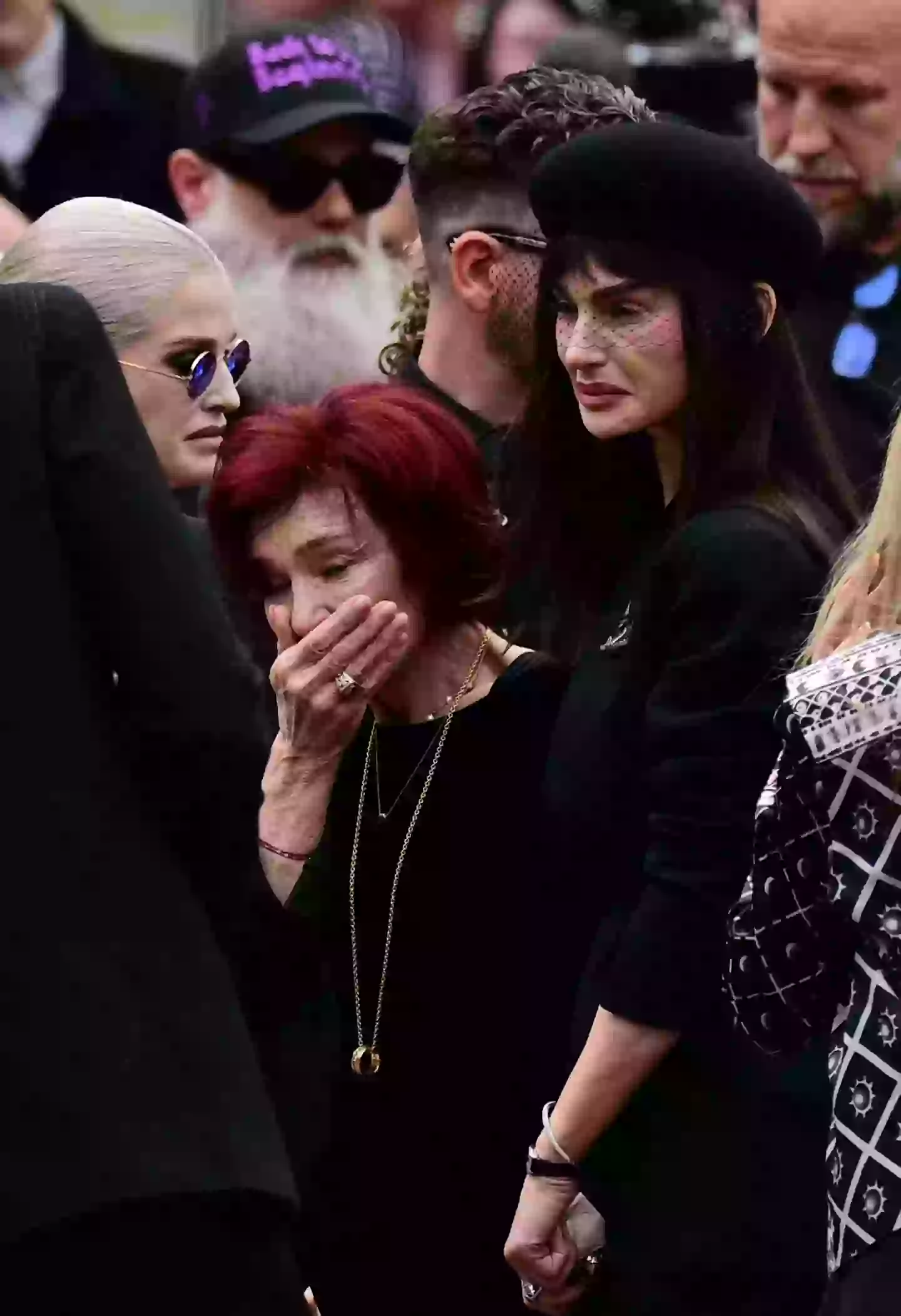 Aimee made a rare public appearance at the rockstar's funeral yesterday (BEN STANSALL/AFP via Getty Images)