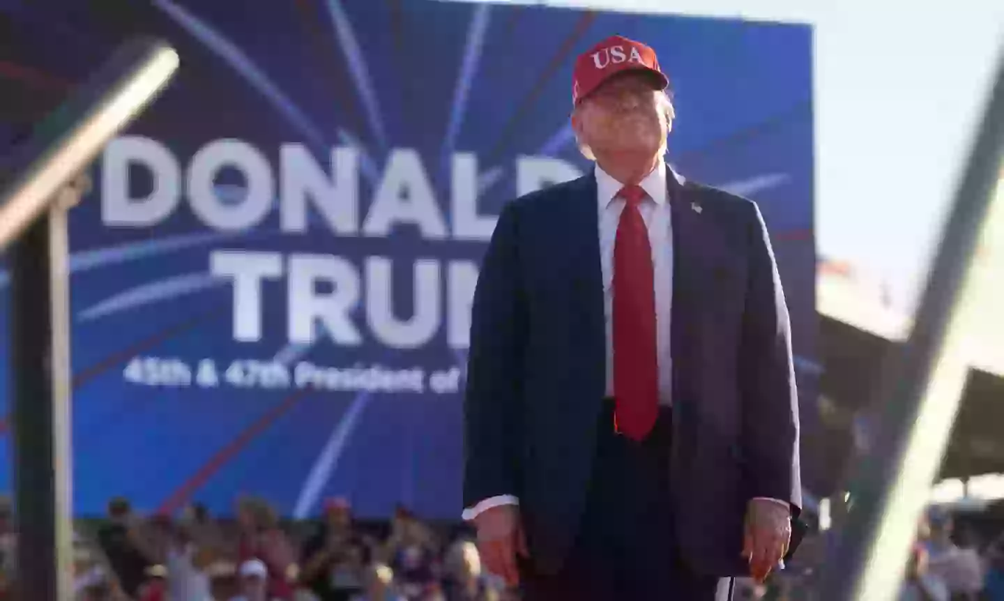 Trump is over the moon that his beloved bill was muscled through Congress by Republicans (Scott Olson/Getty Images)