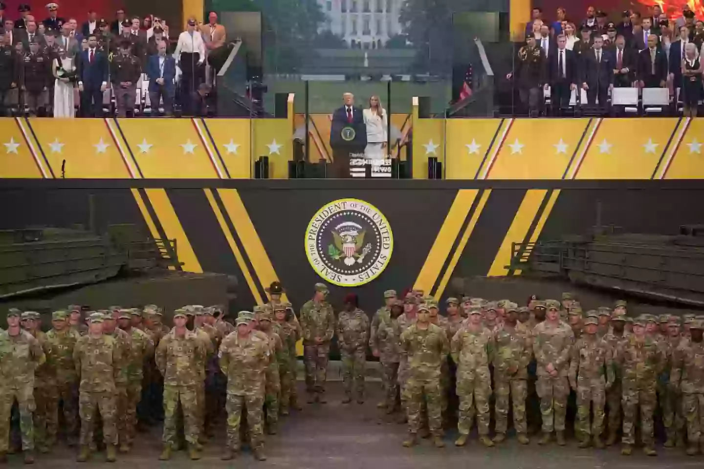 Many wondered if it was an act of defiance to the president (Andrew Harnik/Getty Images)