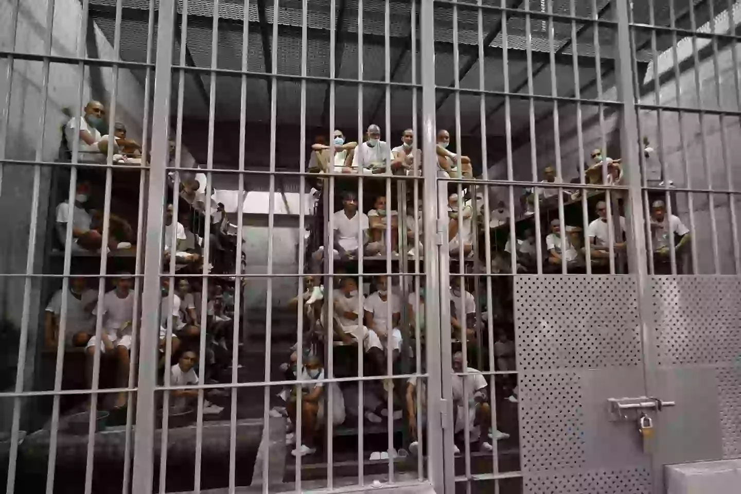 The conditions at El Salvador's mega-prison are brutal (MARVIN RECINOS/AFP via Getty Images)