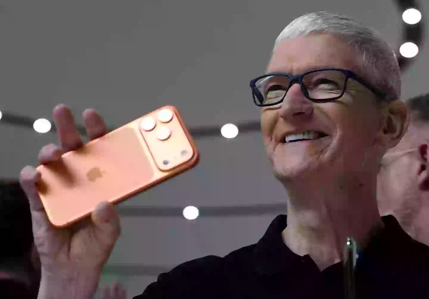 Tim Cook unveiled the new phone at the Apple conference (Justin Sullivan/Getty Images)