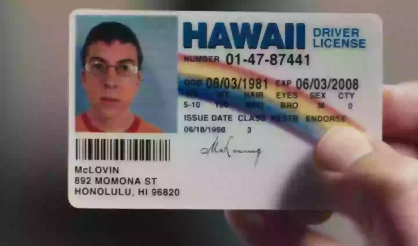 The legendary fake ID (Sony Pictures)