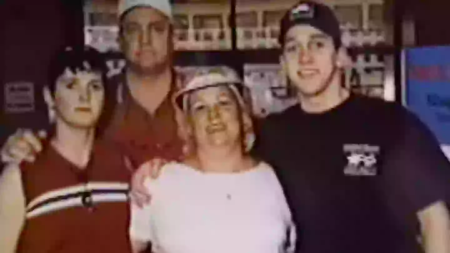 Amy Bradley, pictured with her family, shortly before she disappeared (Netflix)