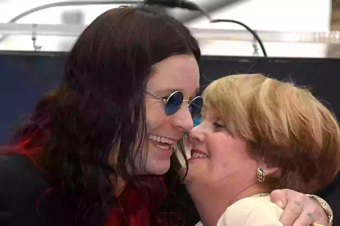 Ozzy Osbourne photographed with one of his sisters at Hollywood's Walk of Fame in 2002 (Vince Bucci/Getty Images)