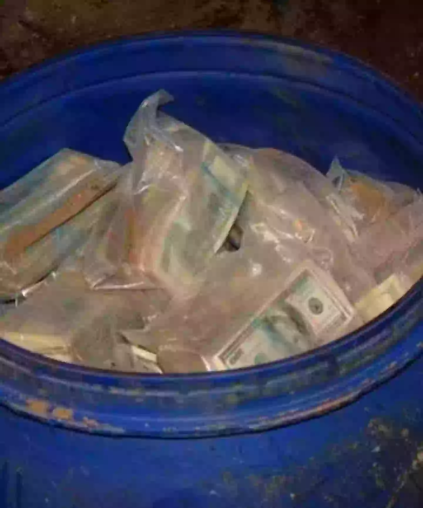 Cartolos reportedly found several containers brimming with cash beneath the surface at his farm (Reddit)