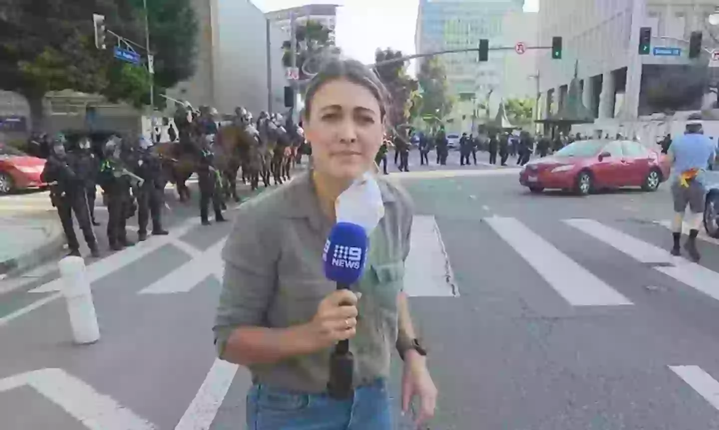 Nine confirmed that 'Lauren and her camera operator are safe' (Nine)