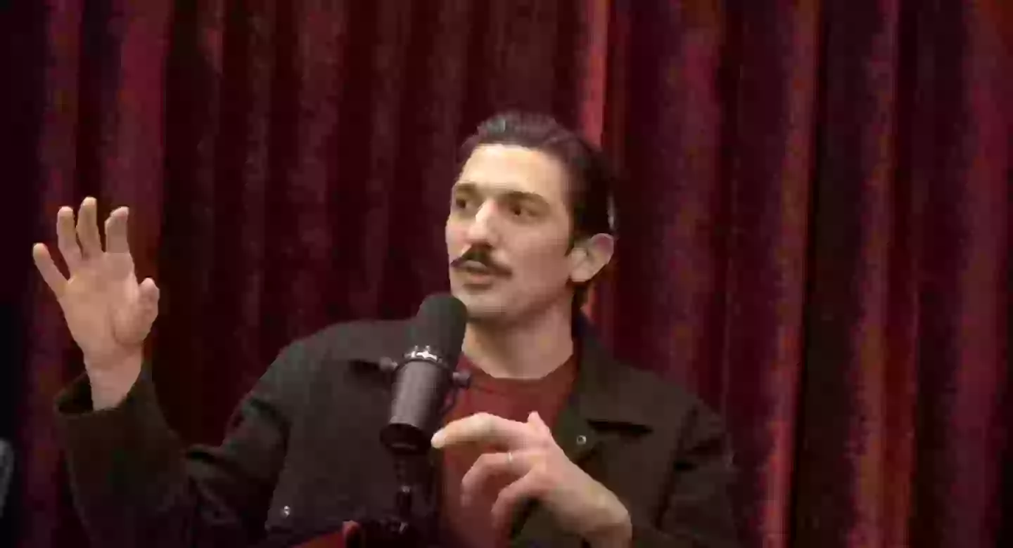 The podcast host welcomed on comedian and regular guest Andrew Shultz (YouTube/PowerfulJRE)