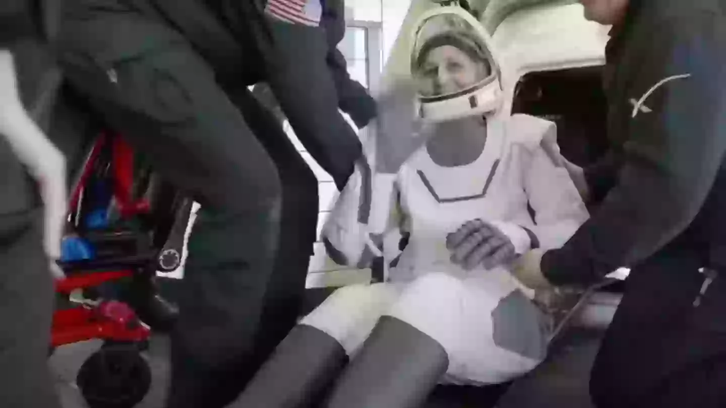 NASA astronauts seen on Earth for first time in nine months following successful return mission