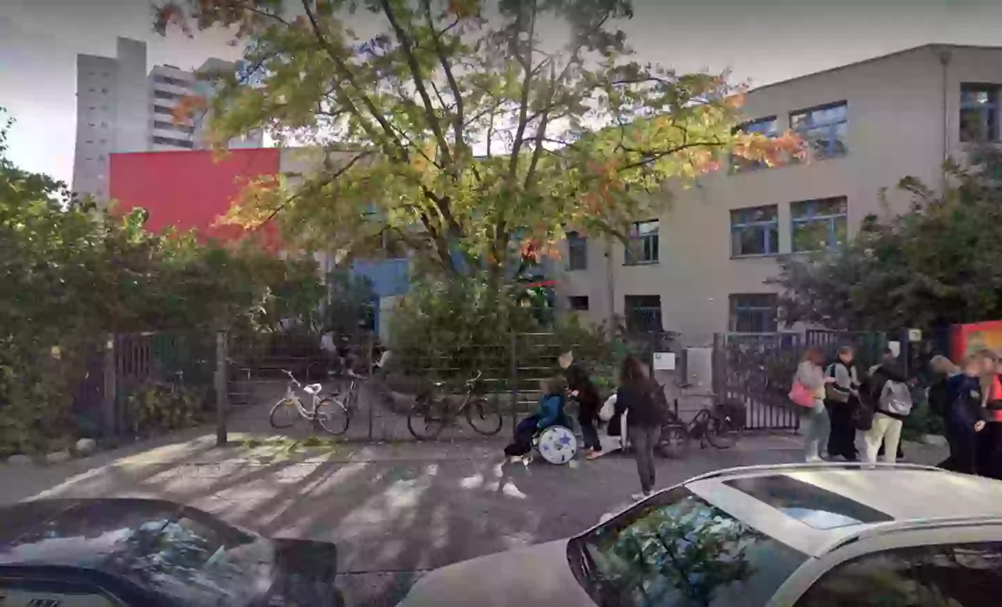 School forced to try cover up 65-foot penis visible on Google Maps 2 The Berlin school ended up with quite the decoration. (Google)