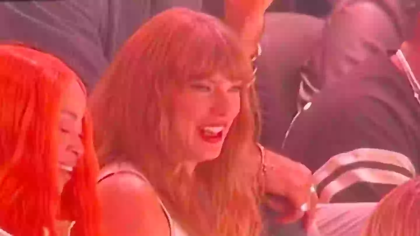 Fans 'work out' three-word comment Taylor Swift made as she was filmed being booed at the Super Bowl