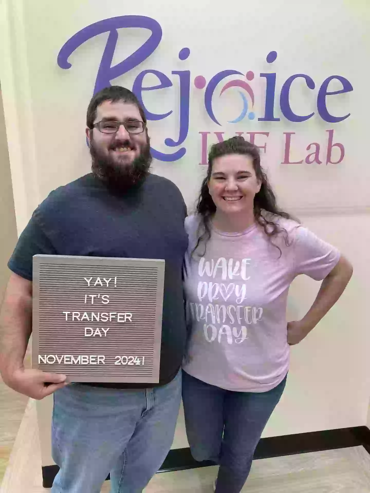 The couple matched with Linda and transferred the embryos last year (Tim and Lindsey Pierce)