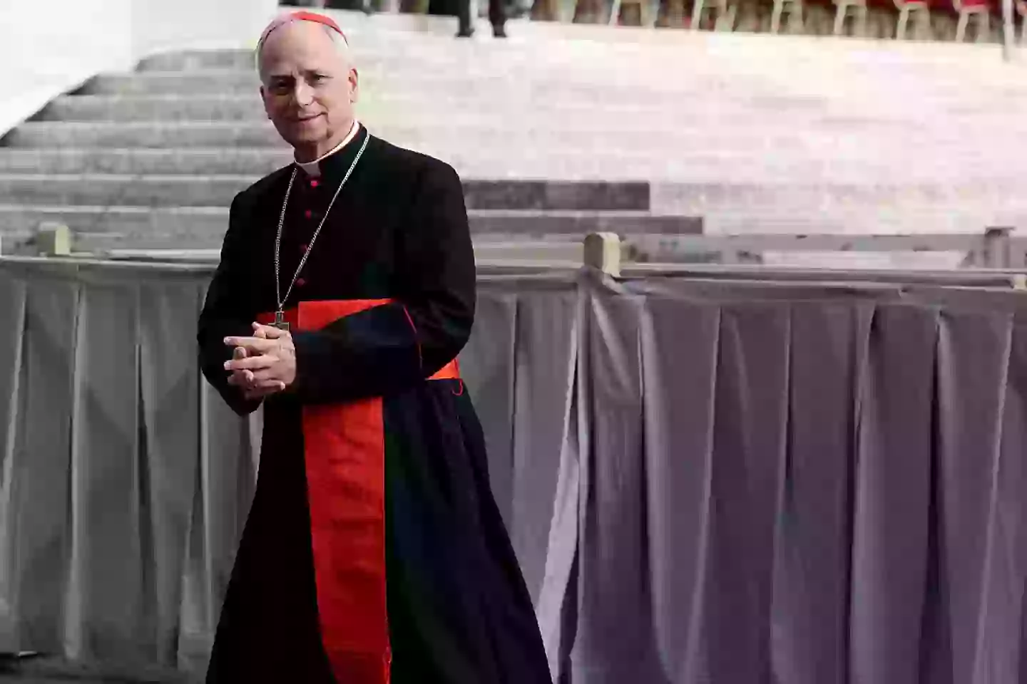 Robert Prevost at Pope Francis' funeral last month (Franco Origlia/Getty Images)
