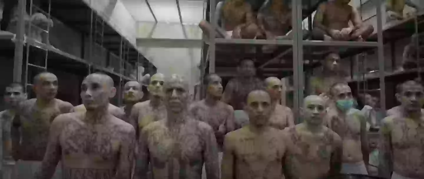 Hundreds of alleged gang members have been deported to El Salvador (CNN/YouTube)