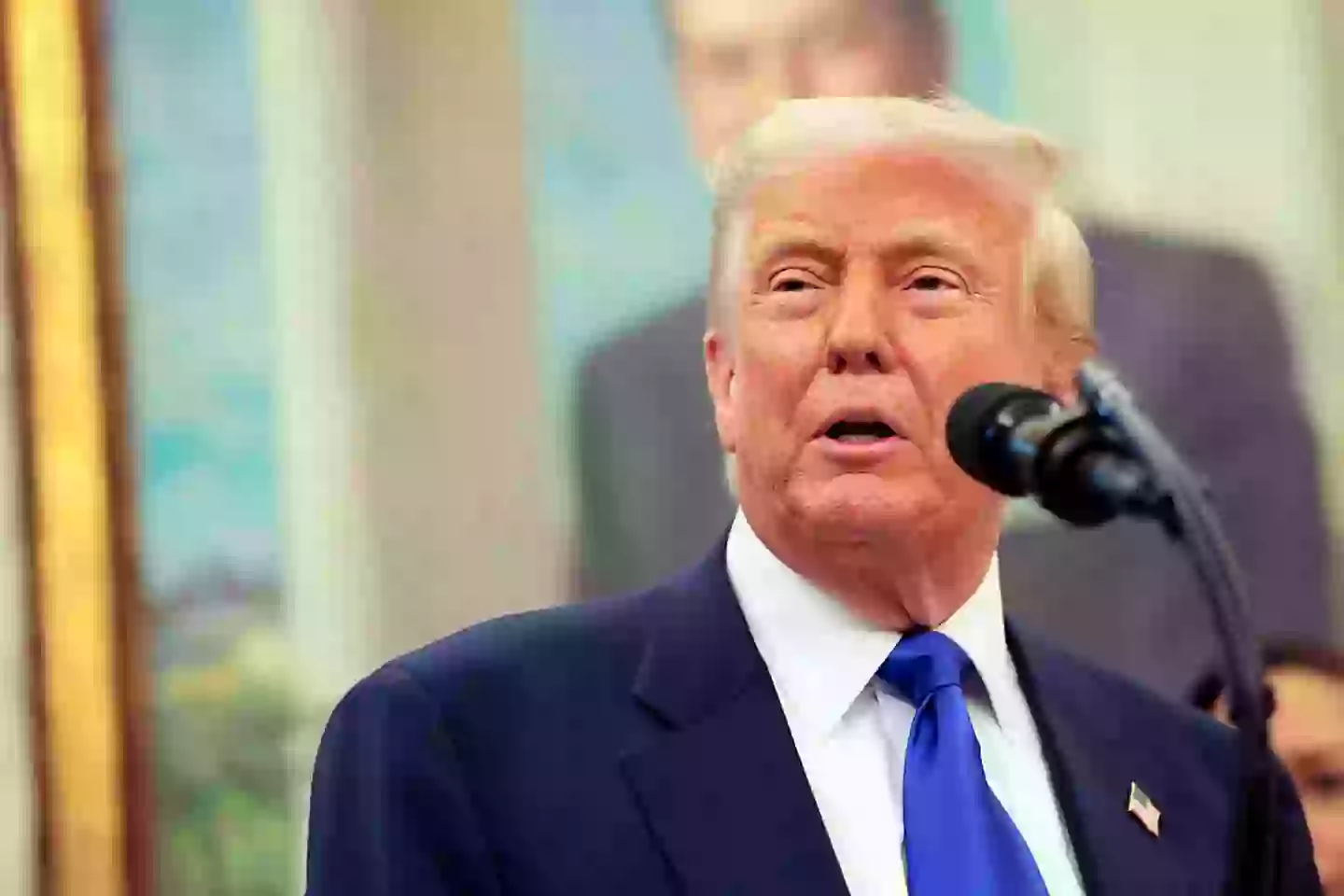 Trump has signed a new executive order on virus research which points the finger at China (Anna Moneymaker/Getty Images)