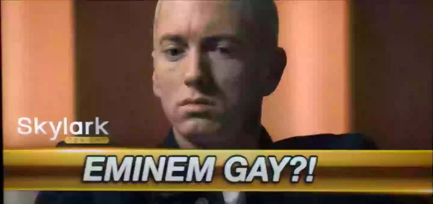 Eminem 'came out' during the absurd scene. (Sony Pictures Releasing)