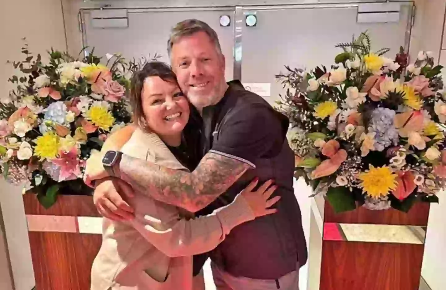 Chris described Debra as 'an amazing woman whose glow would fill any room' (Ashton Town FC)