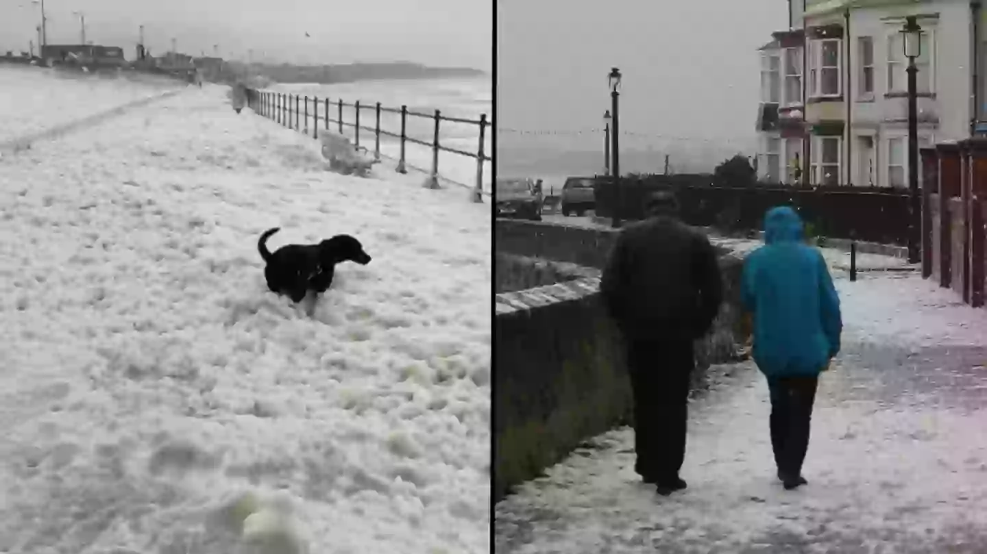 The reason towns are covered in inches of foam after Storm Babet hits