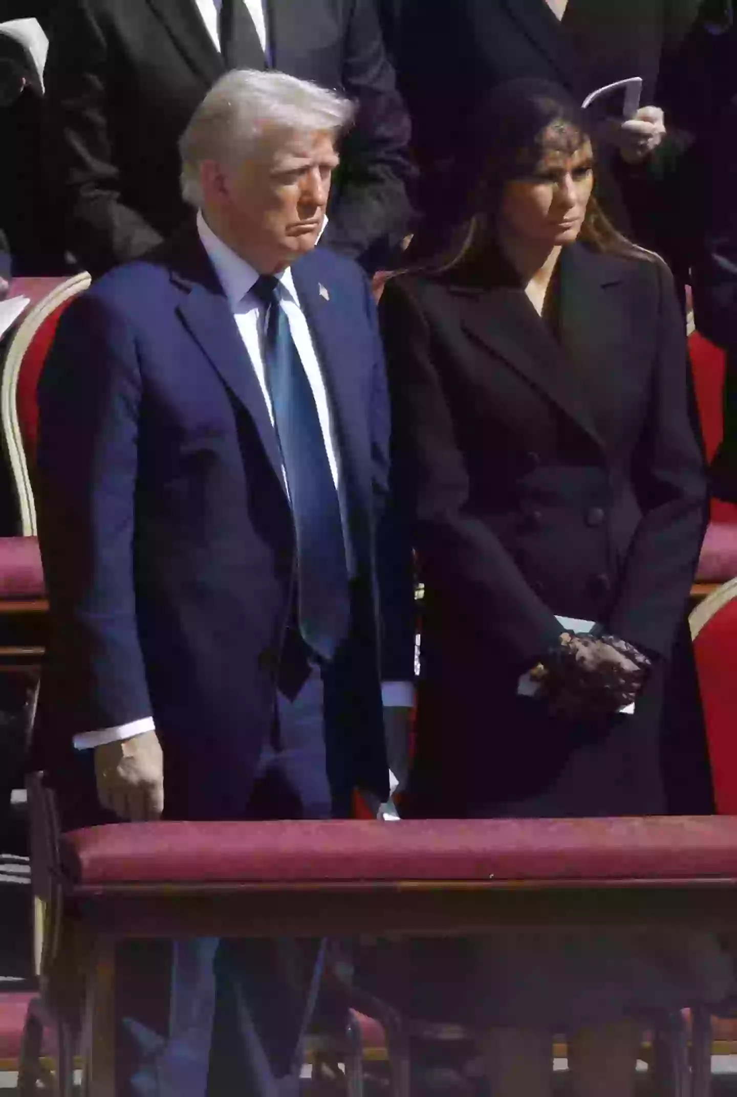 The President and Melania seen attending the pontiff's funeral last weekend (Marco Ravagli/Future Publishing via Getty Images)