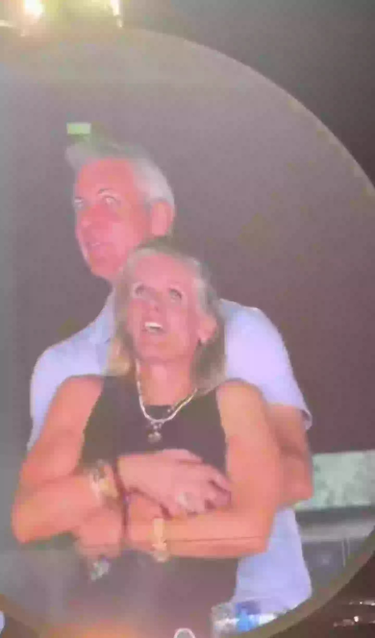 The colleagues appeared onscreen at the Coldplay concert (TikTok/@instaagraace)