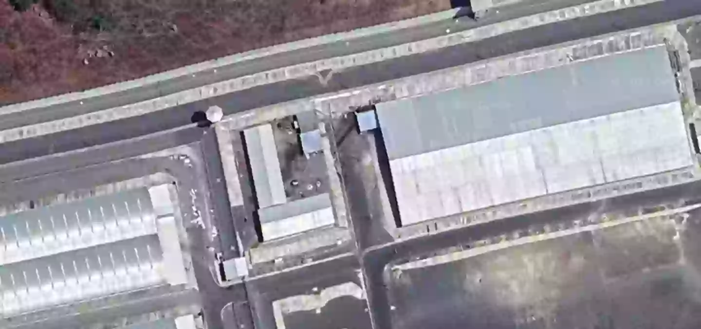 Reddit users have spotted a mysterious 'mound' on the prison complex (Google Maps)