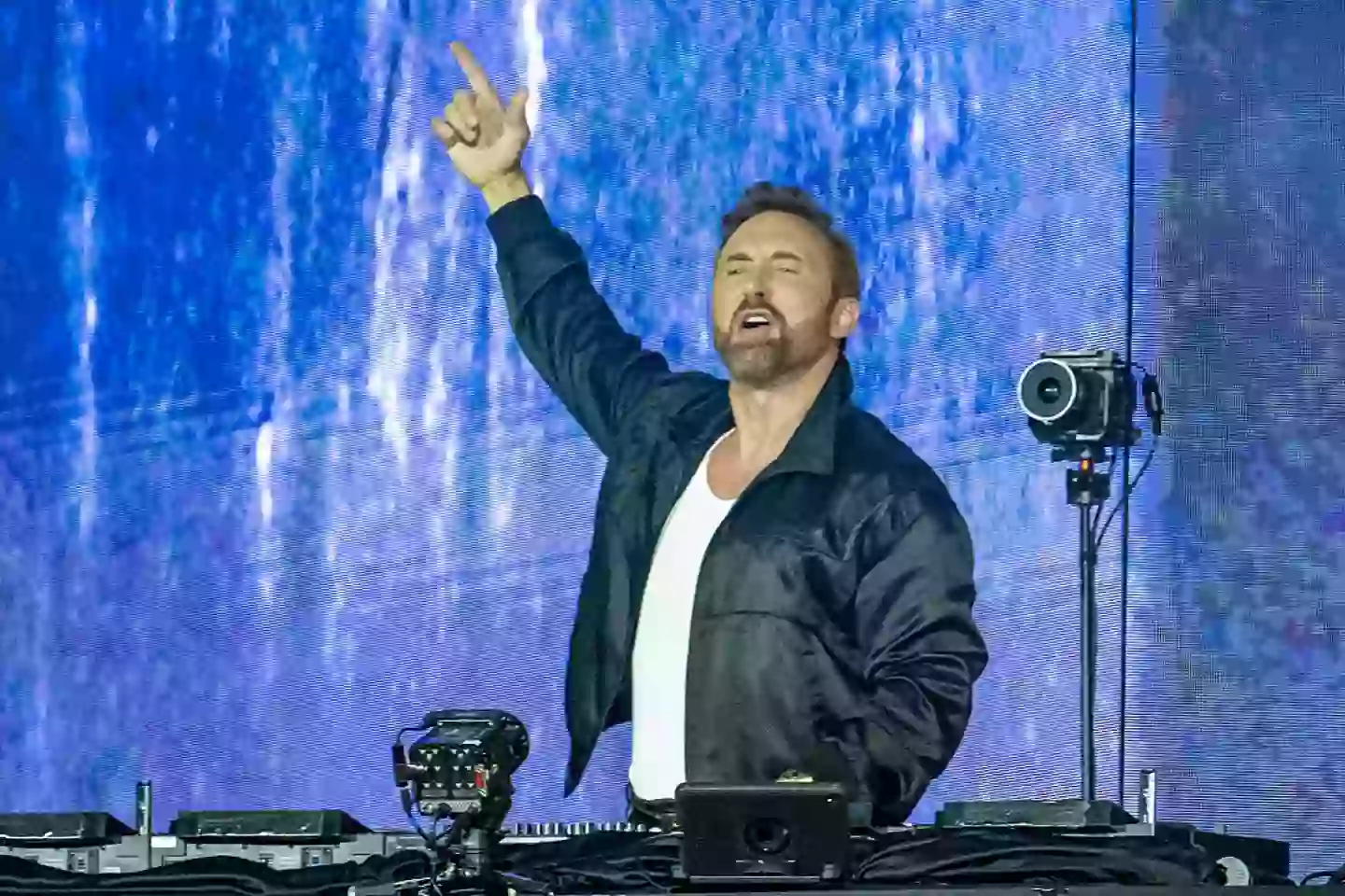 French DJ David Guetta was performing a set at the Velodrome Stadium in Marseille (MIGUEL MEDINA/AFP via Getty Images)