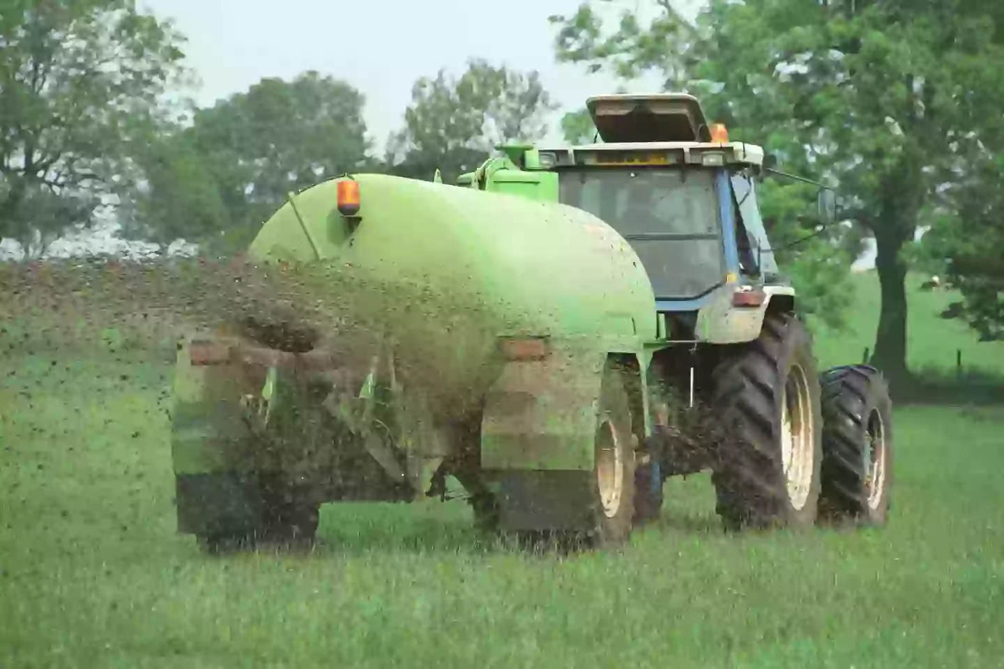 The farmers sprayed slurry (or liquid manure) at the caravans, which were supposedly parked on their field illegally (Andrew Linscott/Getty stock images)