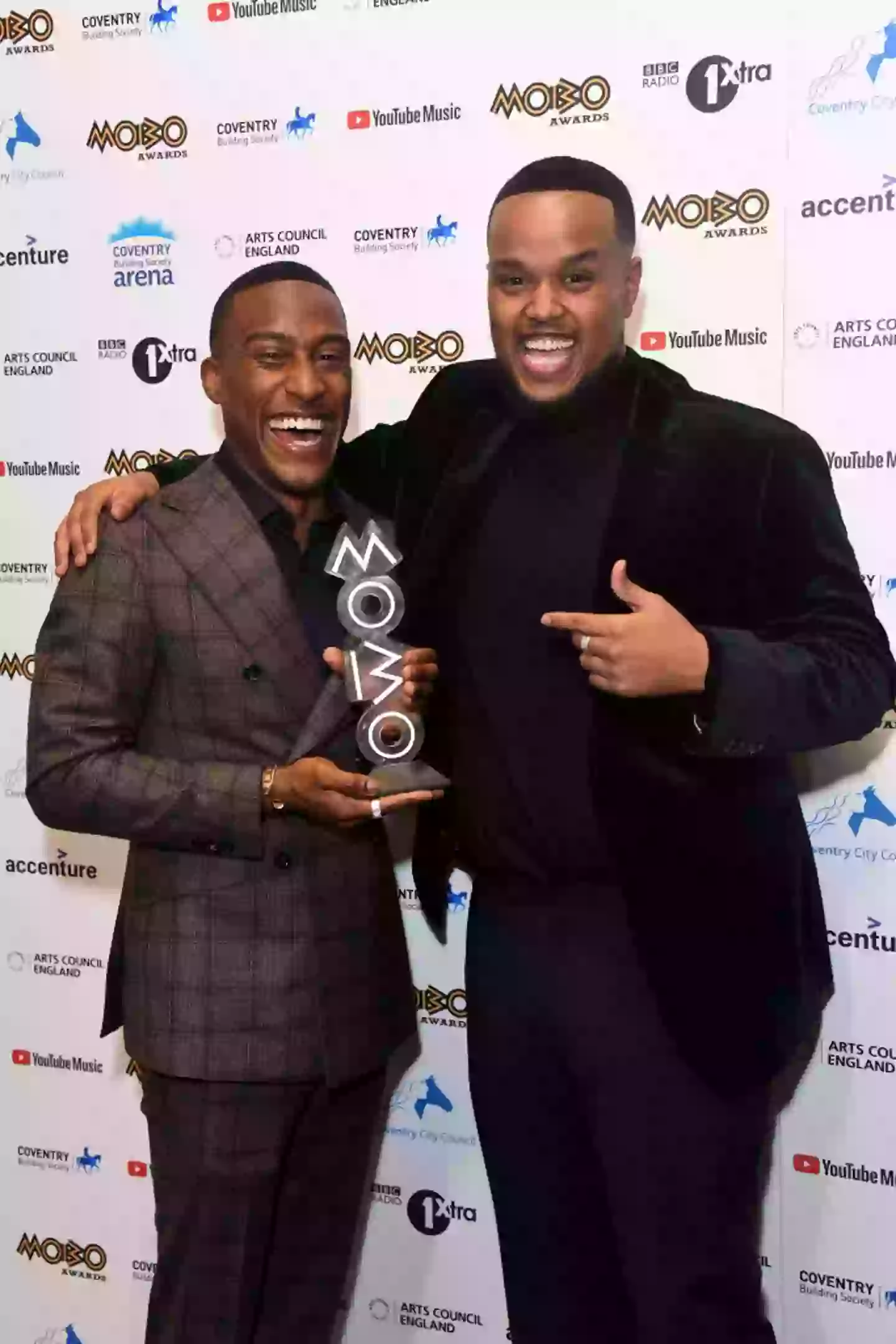 Yung Filly won the best media personality award at the 2021 MOBOs alongside Chunkz (Stuart C. Wilson/Getty Images)