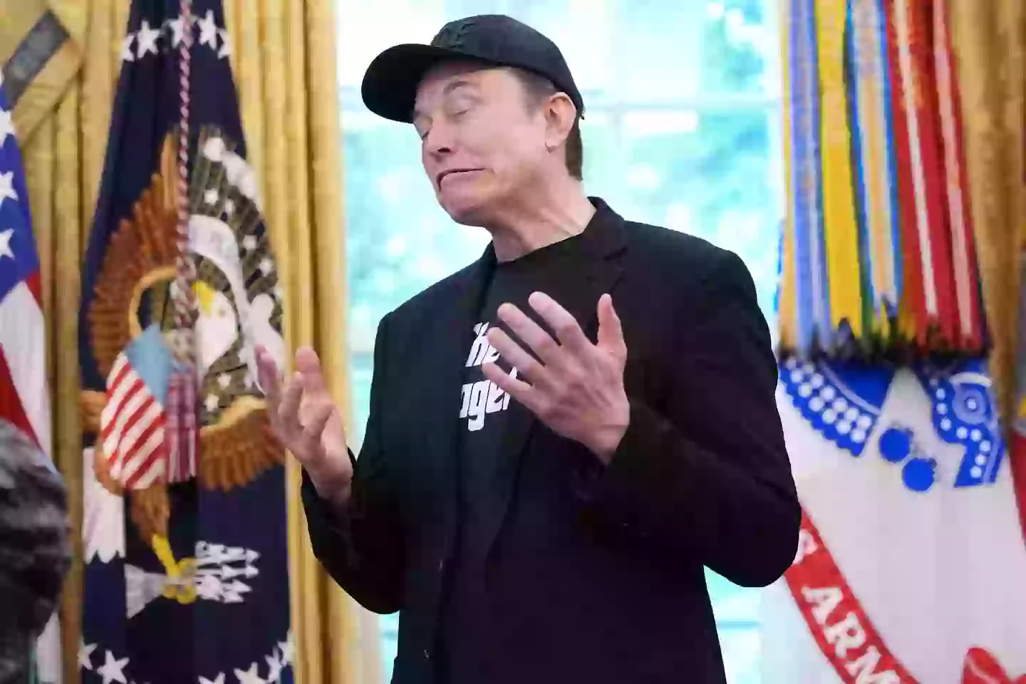 Musk brushed off the controversy. (Kevin Dietsch / Getty Images)