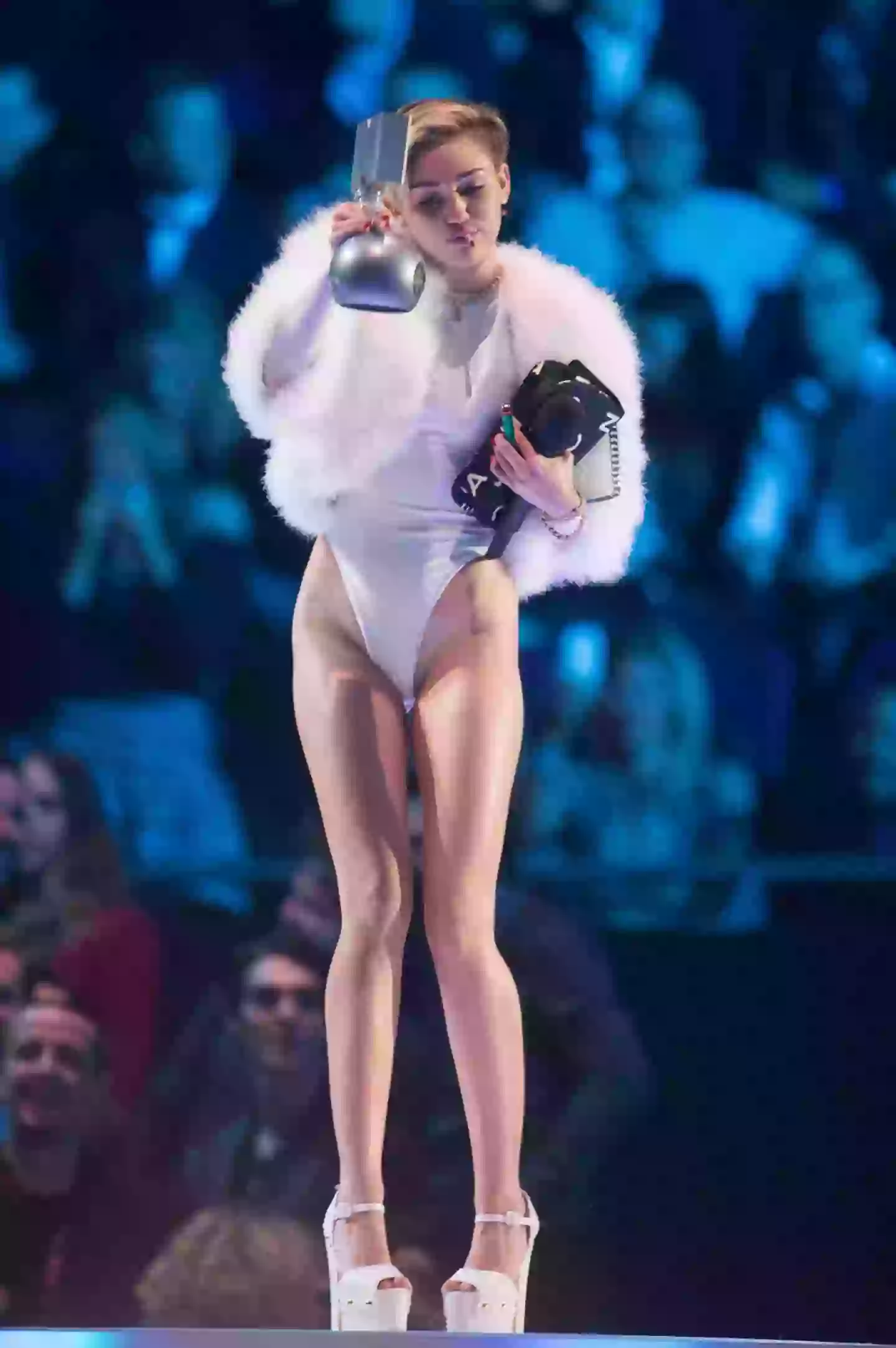 Miley famously took a joint on stage at the MTV EMAs in 2013. (Stephane Cardinale/Corbis via Getty Images)