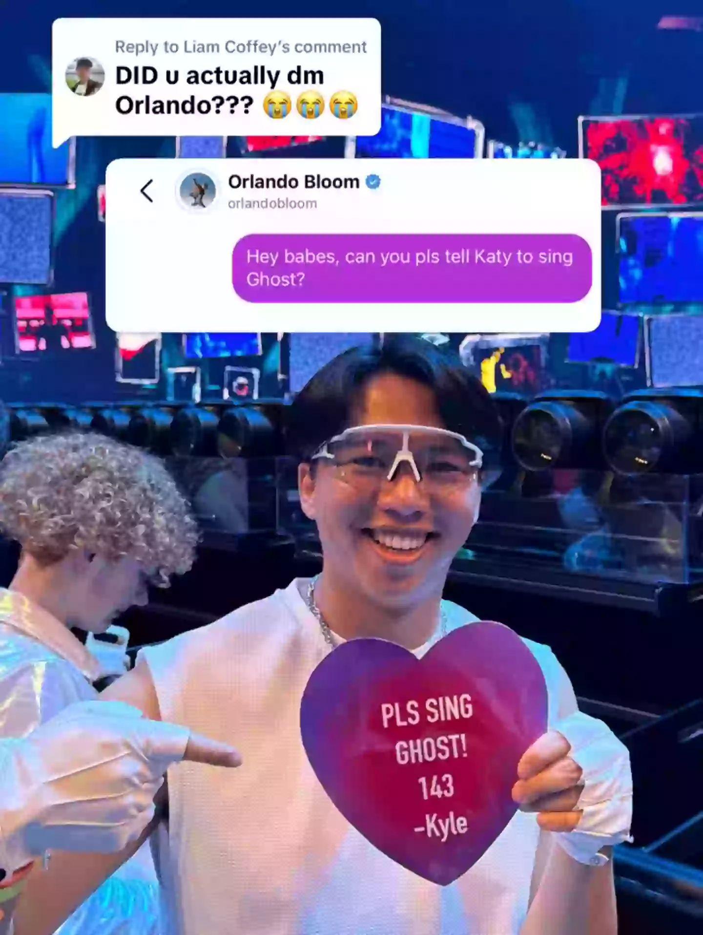 Kyle was loving it (TikTok/@143katyperry)