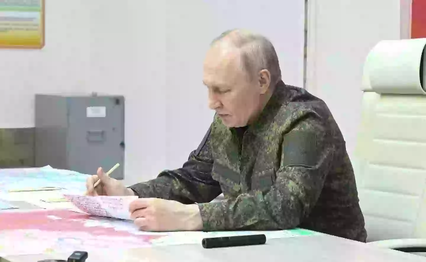 Vladimir Putin's Russia has dismissed the idea of a ceasefire with Ukraine (Kremlin Press Office/Handout/Anadolu via Getty Images)