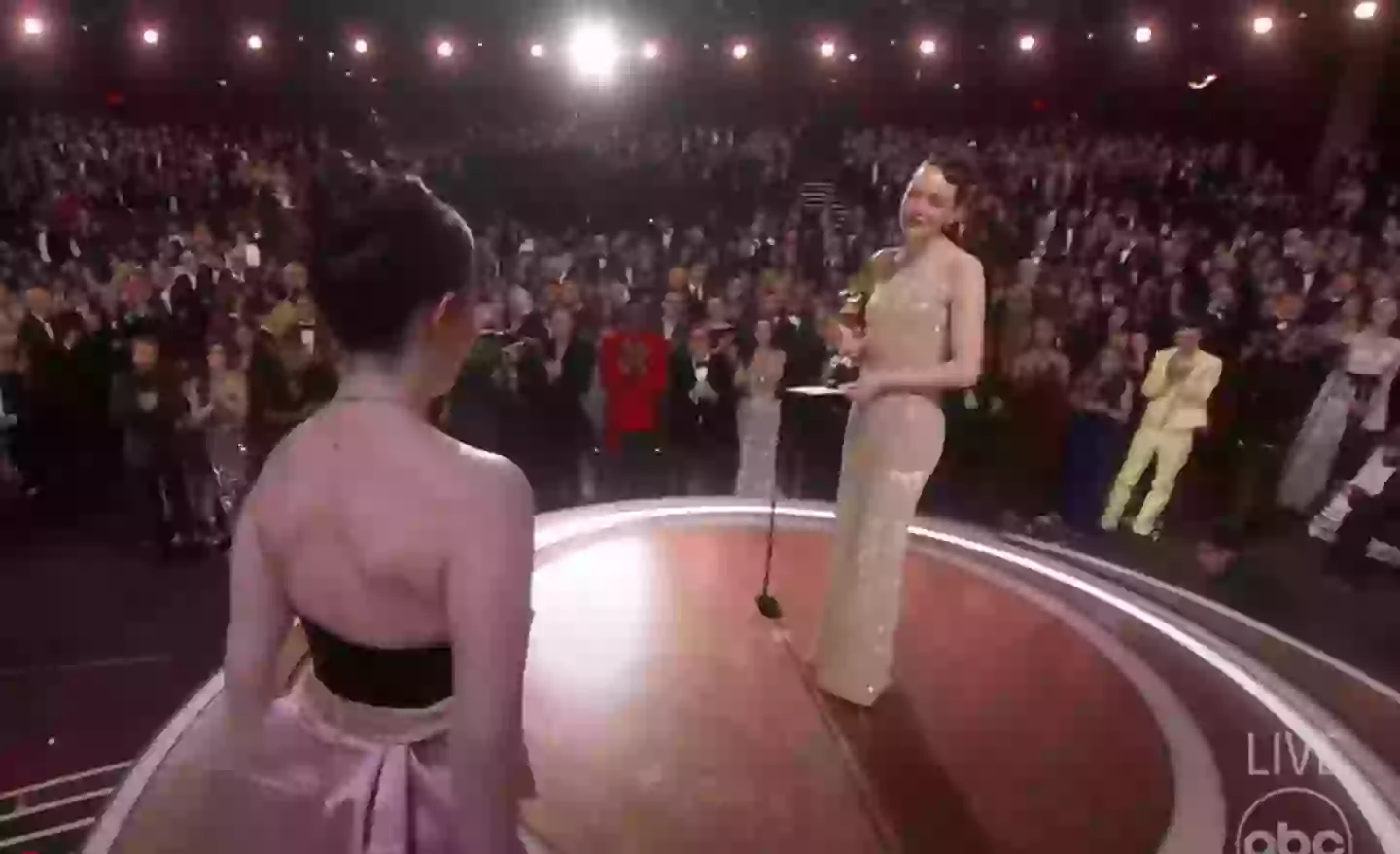 Moore could later be seen applauding Madison for her win (ABC)