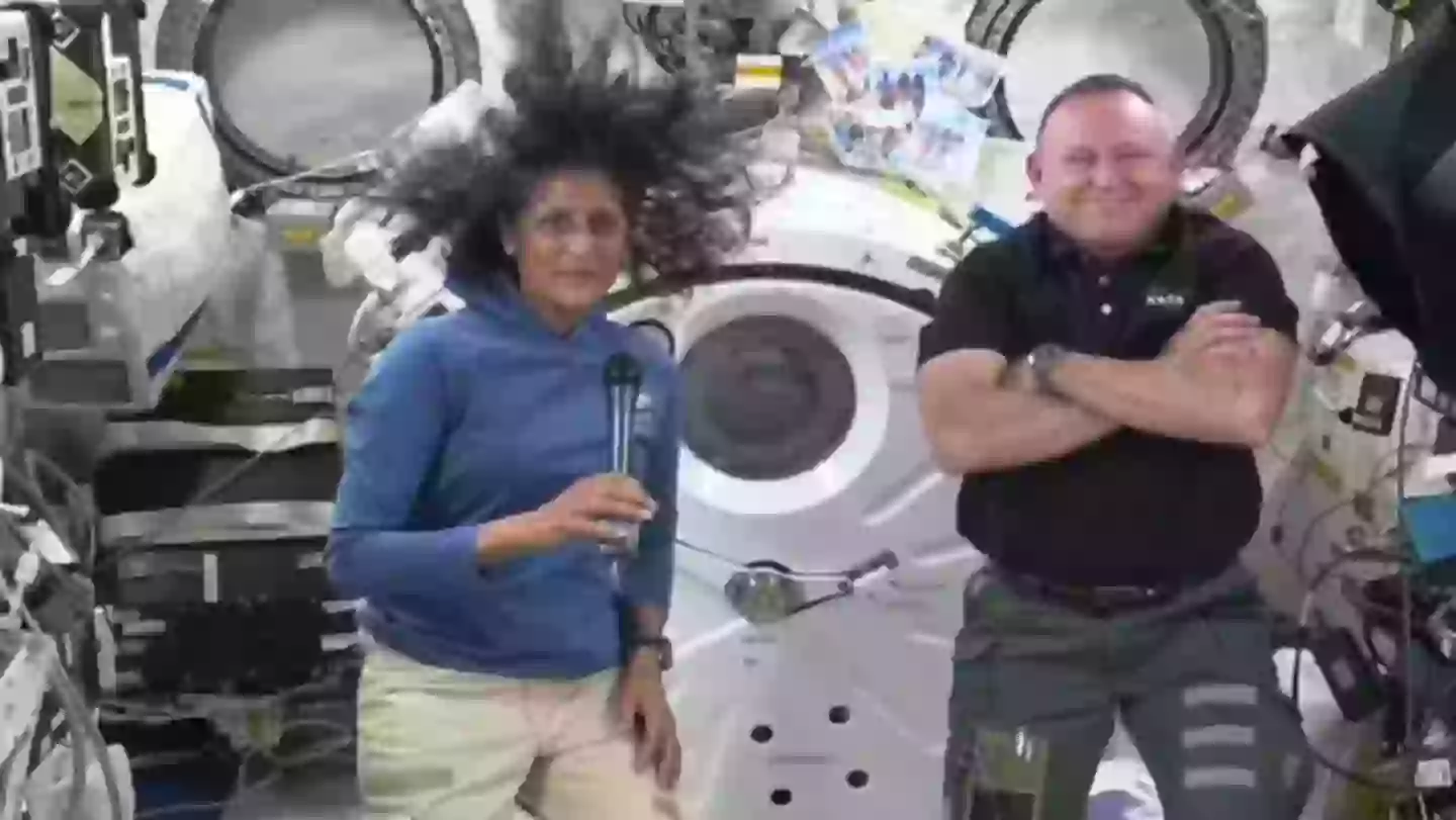 The stranded NASA astronauts on the ISS (NASA)