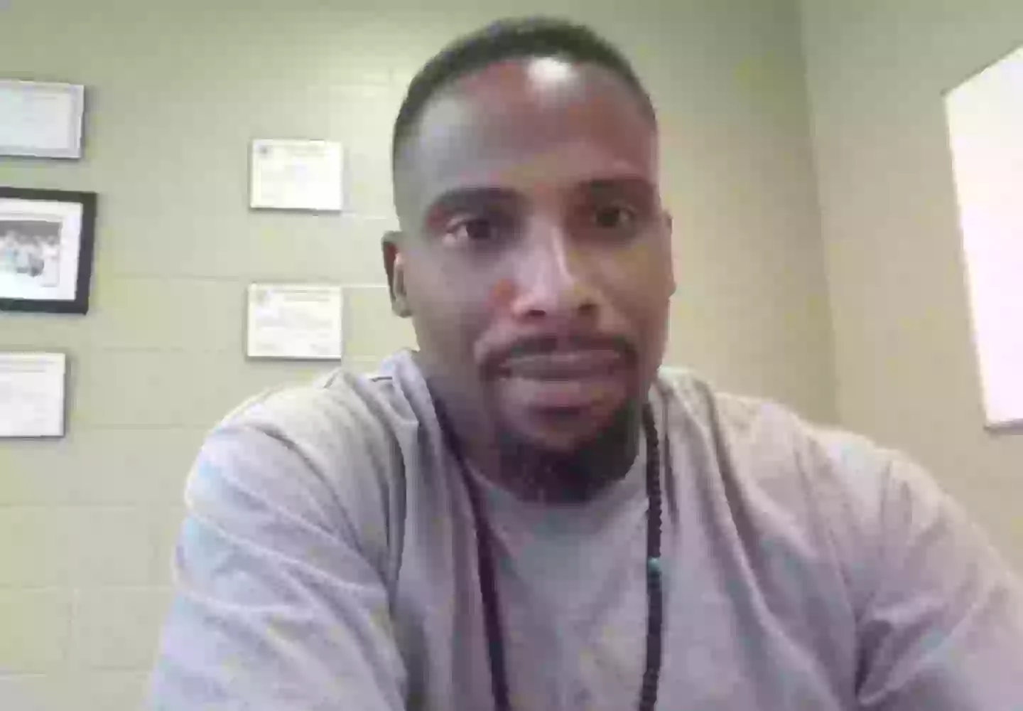 The 46-year-old death row inmate is apparently a Buddhist now, and death by gas would interfere with his beliefs (Jessie Hoffman Legal Team)