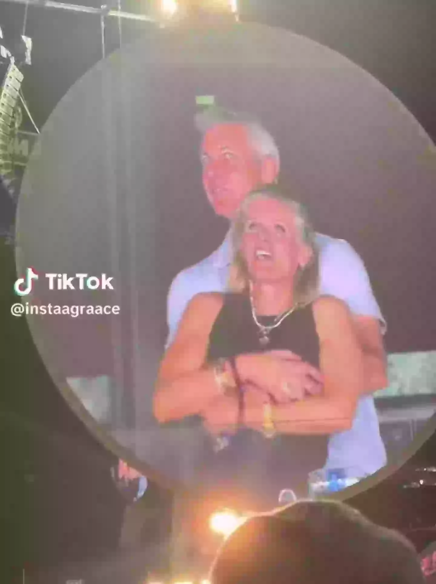 The two people were seen on a kiss cam (TikTok/@instaagraace)